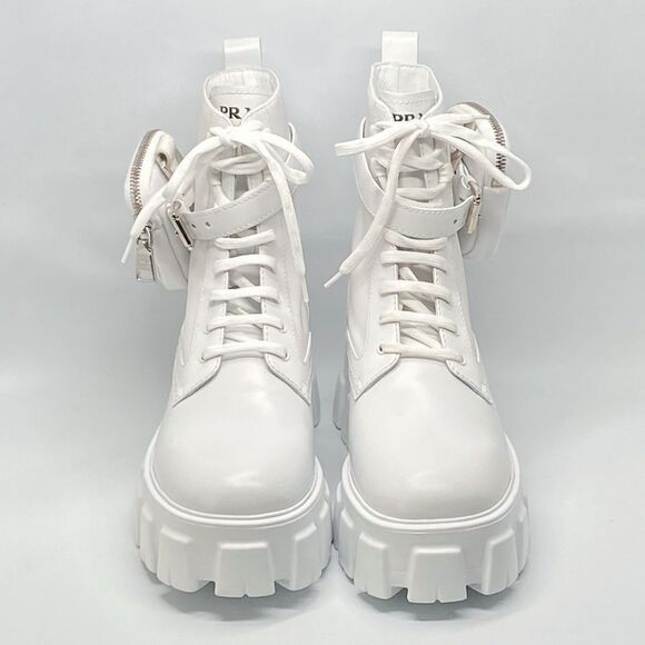 Prada Monolith Leather and Re-Nylon Boots with Pouch size 40 - Picture 2 of 16